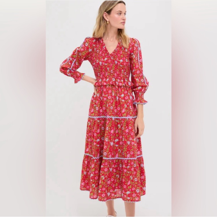 Pink City Prints Poppy Meadow Dress - Worn Twice